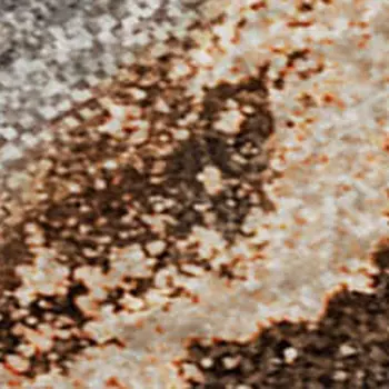 3' X 5' Peach And Gray Abstract Washable Area Rug With UV Protection