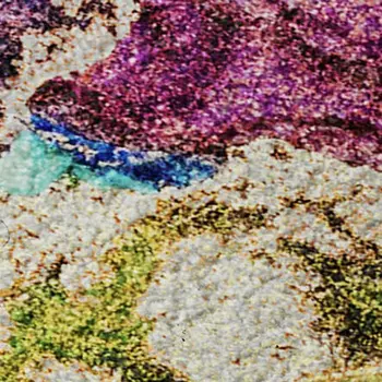 5' X 8' Blue Green And Purple Abstract Washable Area Rug With UV Protection