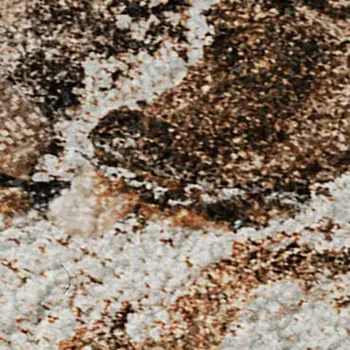5' X 8' Rust And Ivory Abstract Washable Area Rug With UV Protection