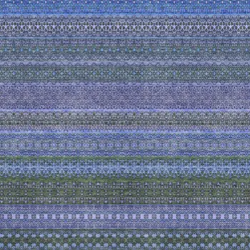 3' X 5' Blue And Ivory Striped Washable Area Rug With UV Protection