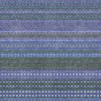 8' X 10' Blue And Ivory Striped Washable Area Rug With UV Protection