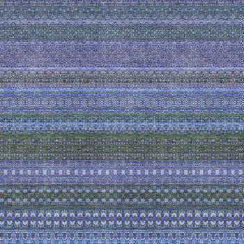 9' X 12' Blue And Ivory Striped Washable Area Rug With UV Protection