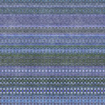 10' X 14' Blue And Ivory Striped Washable Area Rug With UV Protection