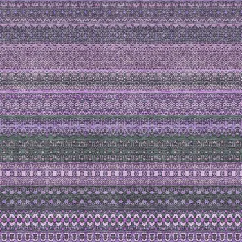 3' X 5' Purple And Ivory Striped Washable Area Rug With UV Protection