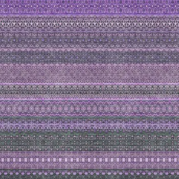 8' X 10' Purple And Ivory Striped Washable Area Rug With UV Protection