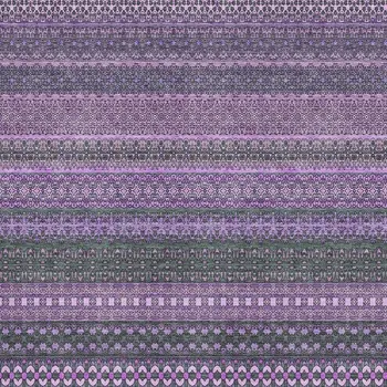 10' X 14' Purple And Ivory Striped Washable Area Rug With UV Protection