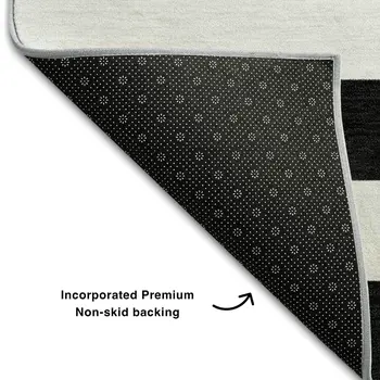 10' X 14' Black And Ivory Striped Washable Area Rug With UV Protection