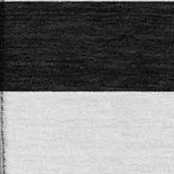 10' X 14' Black And Ivory Striped Washable Area Rug With UV Protection