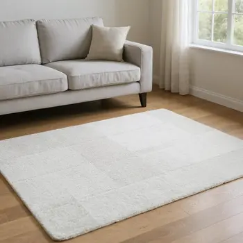 10' X 14' Ivory And Gray Striped Washable Area Rug With UV Protection