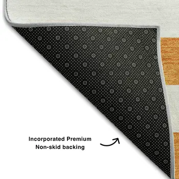 3' X 5' Orange And Ivory Striped Washable Area Rug With UV Protection