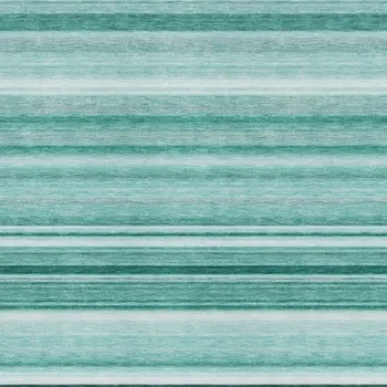 8' X 10' Aqua And Ivory Striped Washable Area Rug With UV Protection