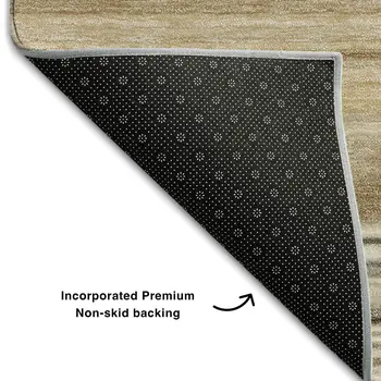3' X 5' Chocolate And Ivory Striped Washable Area Rug With UV Protection