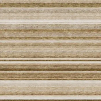 8' X 10' Chocolate And Ivory Striped Washable Area Rug With UV Protection