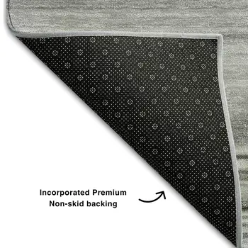 10' X 14' Gray And Ivory Striped Washable Area Rug With UV Protection