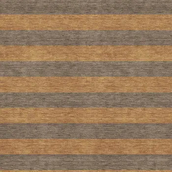 3' X 5' Chocolate And Copper Striped Washable Area Rug With UV Protection