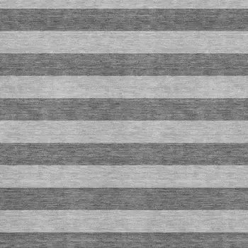10' X 14' Granite Gray And Ivory Striped Washable Area Rug With UV Protection