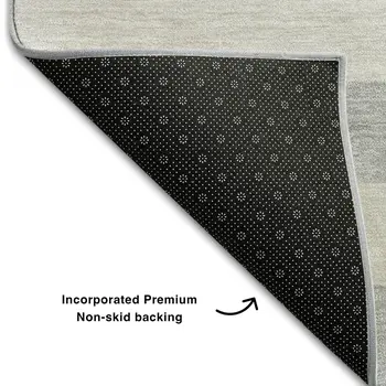 5' X 8' Pewter And Gray Striped Washable Area Rug With UV Protection