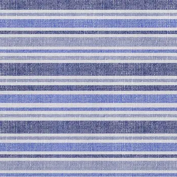 3' X 5' Blue And Ivory Striped Washable Area Rug With UV Protection