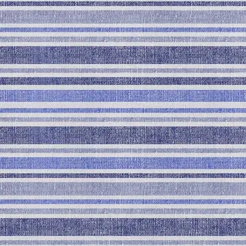8' X 10' Blue And Ivory Striped Washable Area Rug With UV Protection