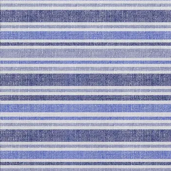 9' X 12' Blue And Ivory Striped Washable Area Rug With UV Protection