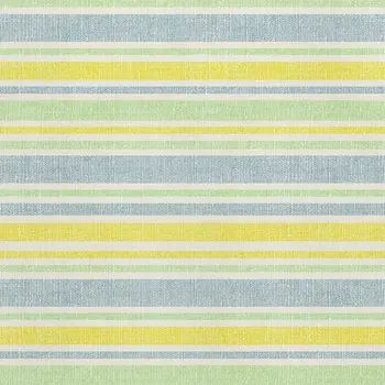 9' X 12' Denim Blue And Yellow Striped Washable Area Rug With UV Protection