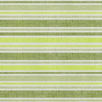 3' X 5' Fern Green And Ivory Striped Washable Area Rug With UV Protection