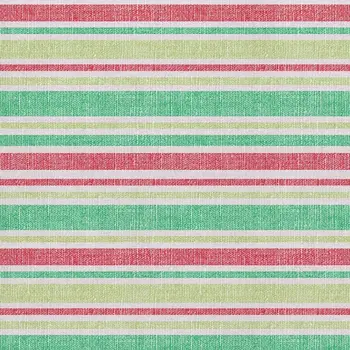 10' X 14' Green And Blush Striped Washable Area Rug With UV Protection