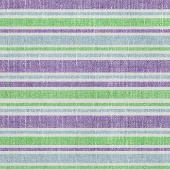 9' X 12' Lime Green And Purple Striped Washable Area Rug With UV Protection