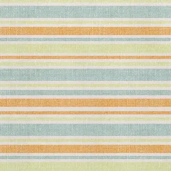 10' X 14' Orange Green And Blue Striped Washable Area Rug With UV Protection