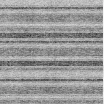 10' X 14' Silver And Gray Striped Washable Area Rug With UV Protection