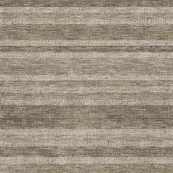 3' X 5' Taupe And Beige Striped Washable Area Rug With UV Protection
