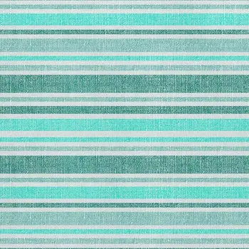 5' X 8' Turquoise And Ivory Striped Washable Area Rug With UV Protection