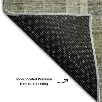 3' X 5' Gray And Gold Plaid Washable Area Rug With UV Protection