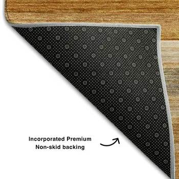 9' X 12' Rust Gray And Ivory Striped Washable Area Rug With UV Protection