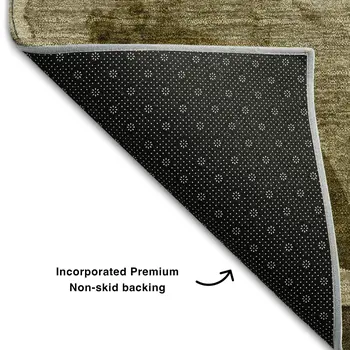 10' X 14' Coffee Gold And Ivory Abstract Washable Area Rug With UV Protection