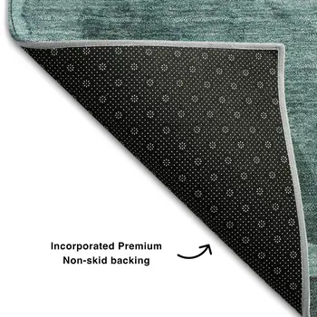 3' X 5' Teal And Ivory Abstract Washable Area Rug With UV Protection
