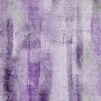 3' X 5' Purple And Ivory Abstract Washable Area Rug With UV Protection