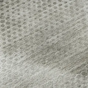 8' X 10' Gray And Ivory Geometric Washable Area Rug With UV Protection