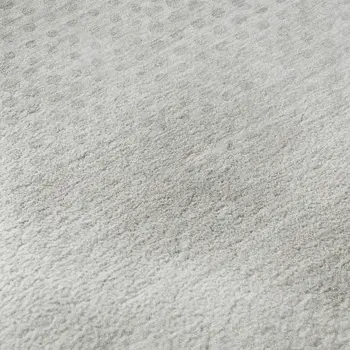 3' X 5' Ivory And Silver Geometric Washable Area Rug With UV Protection