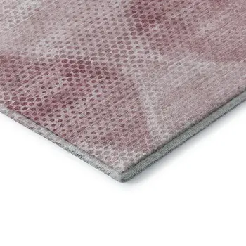 10' X 14' Merlot And Ivory Geometric Washable Area Rug With UV Protection