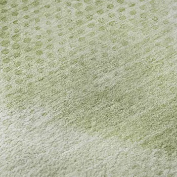 3' X 5' Mint Green And Ivory Geometric Washable Area Rug With UV Protection