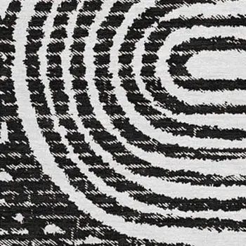 3' X 5' Black And Ivory Geometric Washable Area Rug With UV Protection
