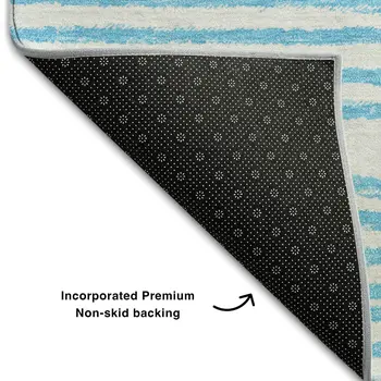 3' X 5' Teal And Ivory Geometric Washable Area Rug With UV Protection