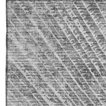 10' X 14' Gray And Ivory Geometric Washable Area Rug With UV Protection