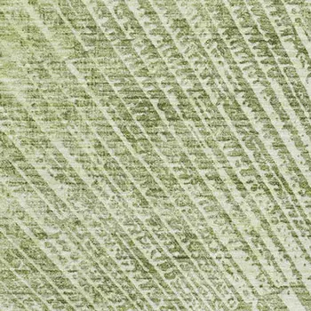 8' X 10' Sage And Ivory Geometric Washable Area Rug With UV Protection