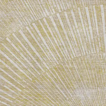 9' X 12' Wheat And Beige Geometric Washable Area Rug With UV Protection