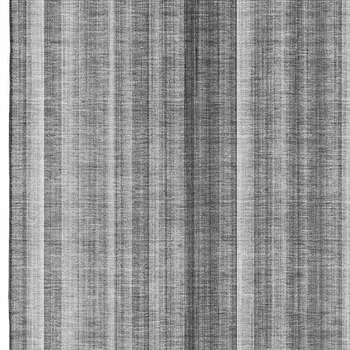8' X 10' Gray And Ivory Striped Washable Area Rug With UV Protection