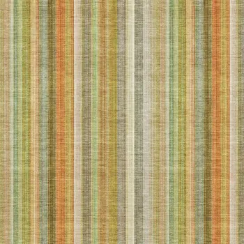 3' X 5' Khaki Orange And Beige Striped Washable Area Rug With UV Protection