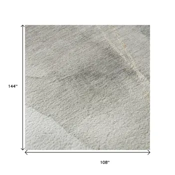 9' X 12' Ivory And Beige Abstract Washable Area Rug With UV Protection