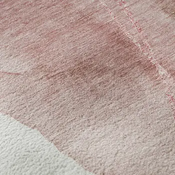8' X 10' Merlot And Ivory Abstract Washable Area Rug With UV Protection